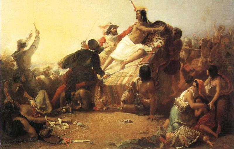 Sir John Everett Millais Pizarro Seizing the Inca of Peru china oil painting image